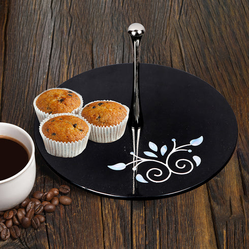 Tier Tray with Abalone Shell Inlay